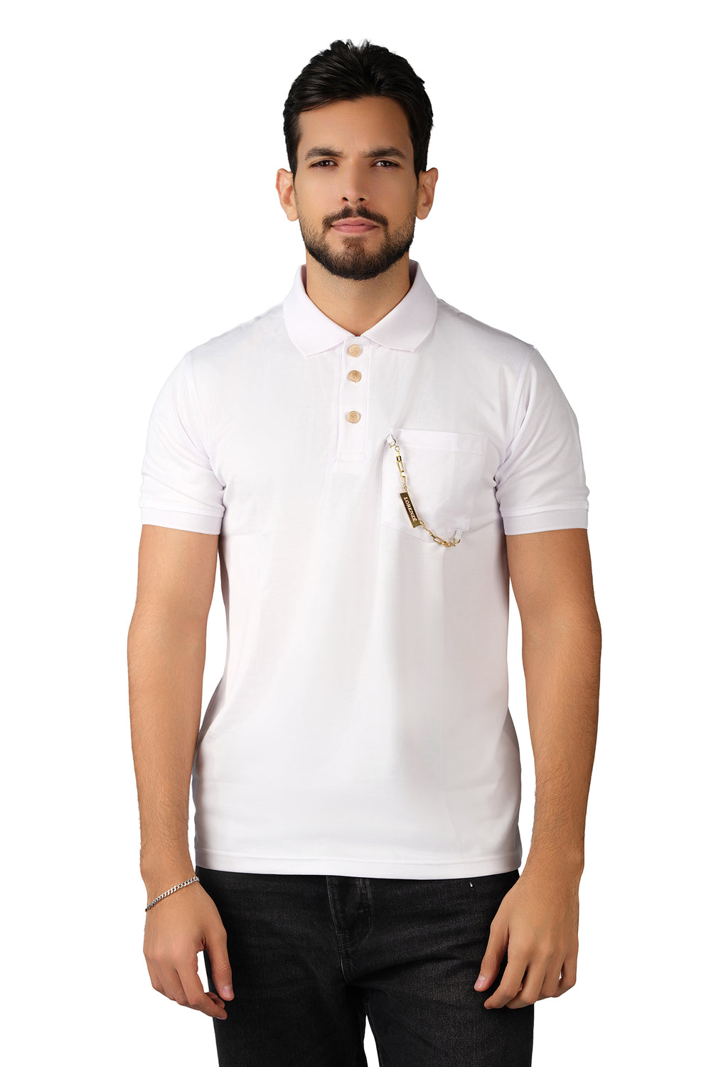 White Men's Polo Shirt