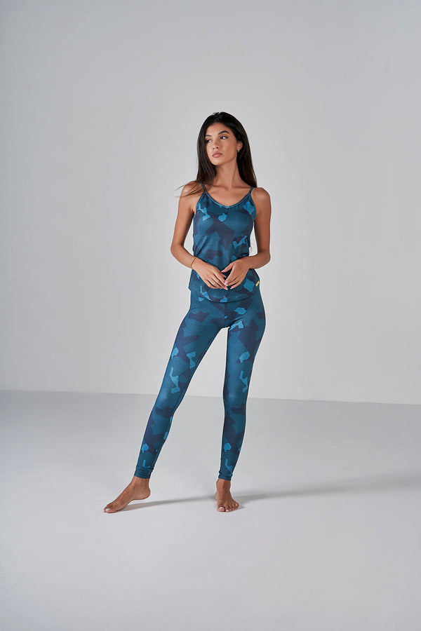 Camo Leggings - Forrest Green