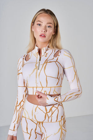 Marble Cut-Out Crop - Crema