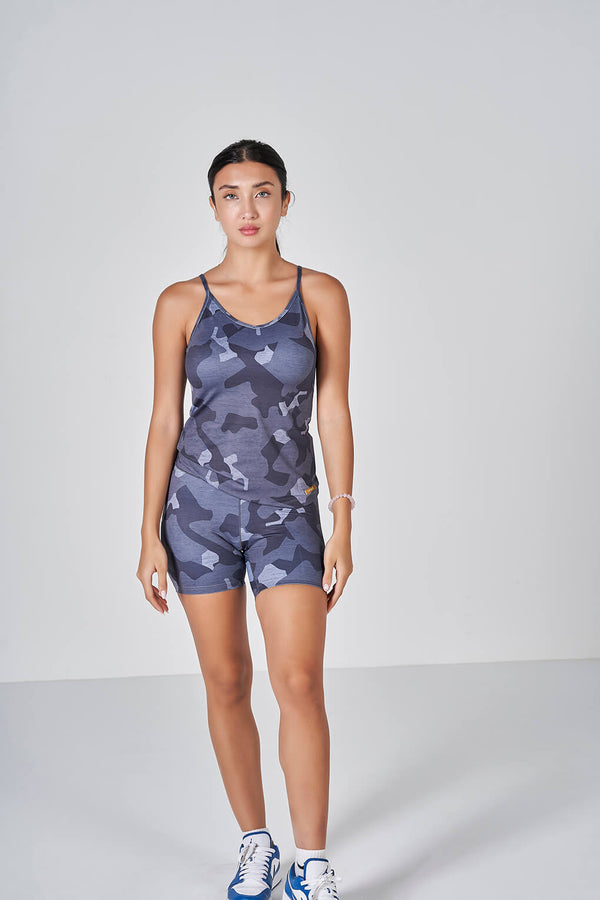Camo Cami - Dark Grey