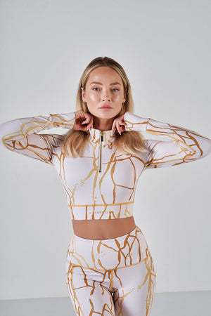 Marble Cut-Out Crop - Crema