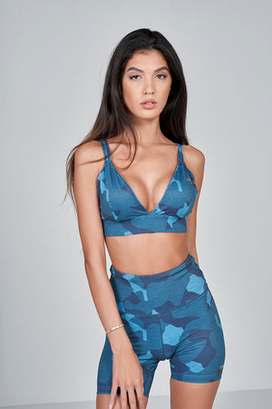 Camo Bralette - Forrest Green