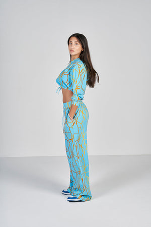Marble Sweatpants - Blue