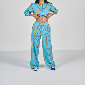 Marble Sweatpants - Blue