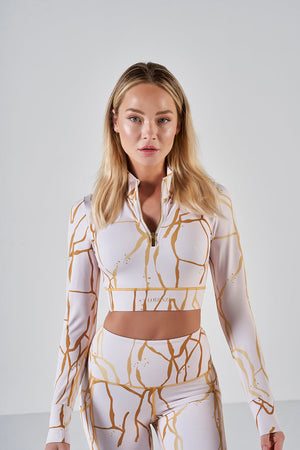 Marble Cut-Out Crop - Crema