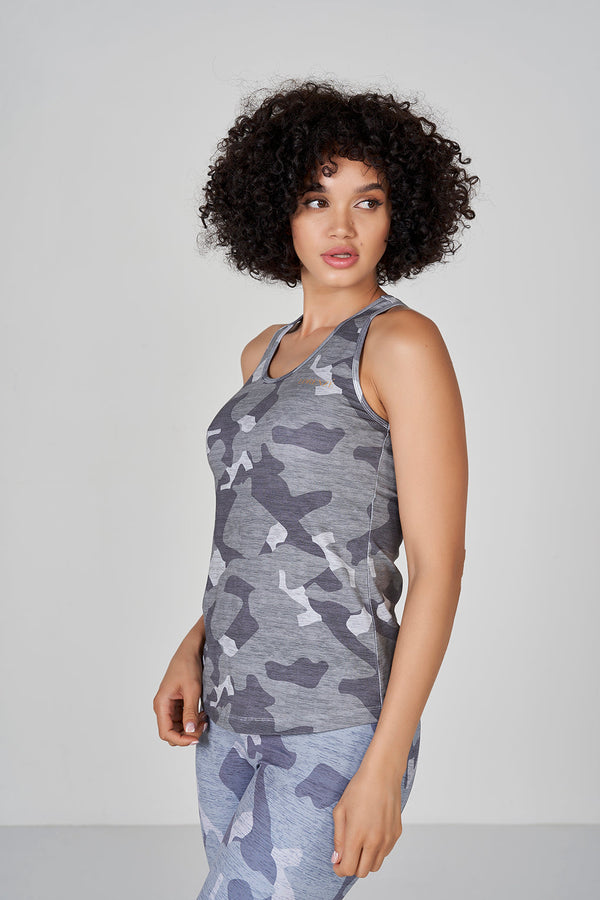 Camo Tank Top - Light Grey