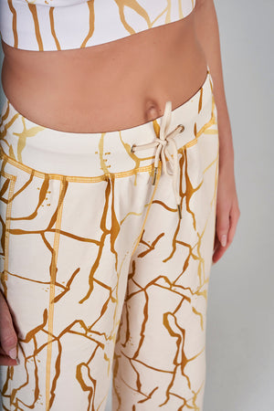 Marble Sweatpants - Crema